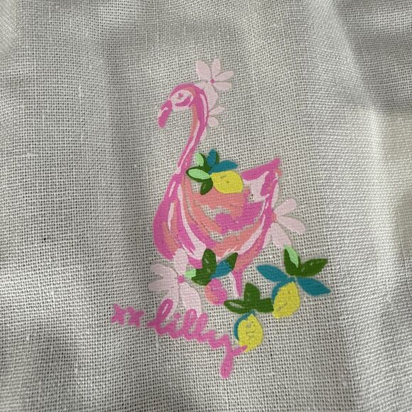 Lilly Pulitzer Printed 4 Piece Cocktail Napkin Set Pineapple Flamingo Floral - Picture 4 of 10